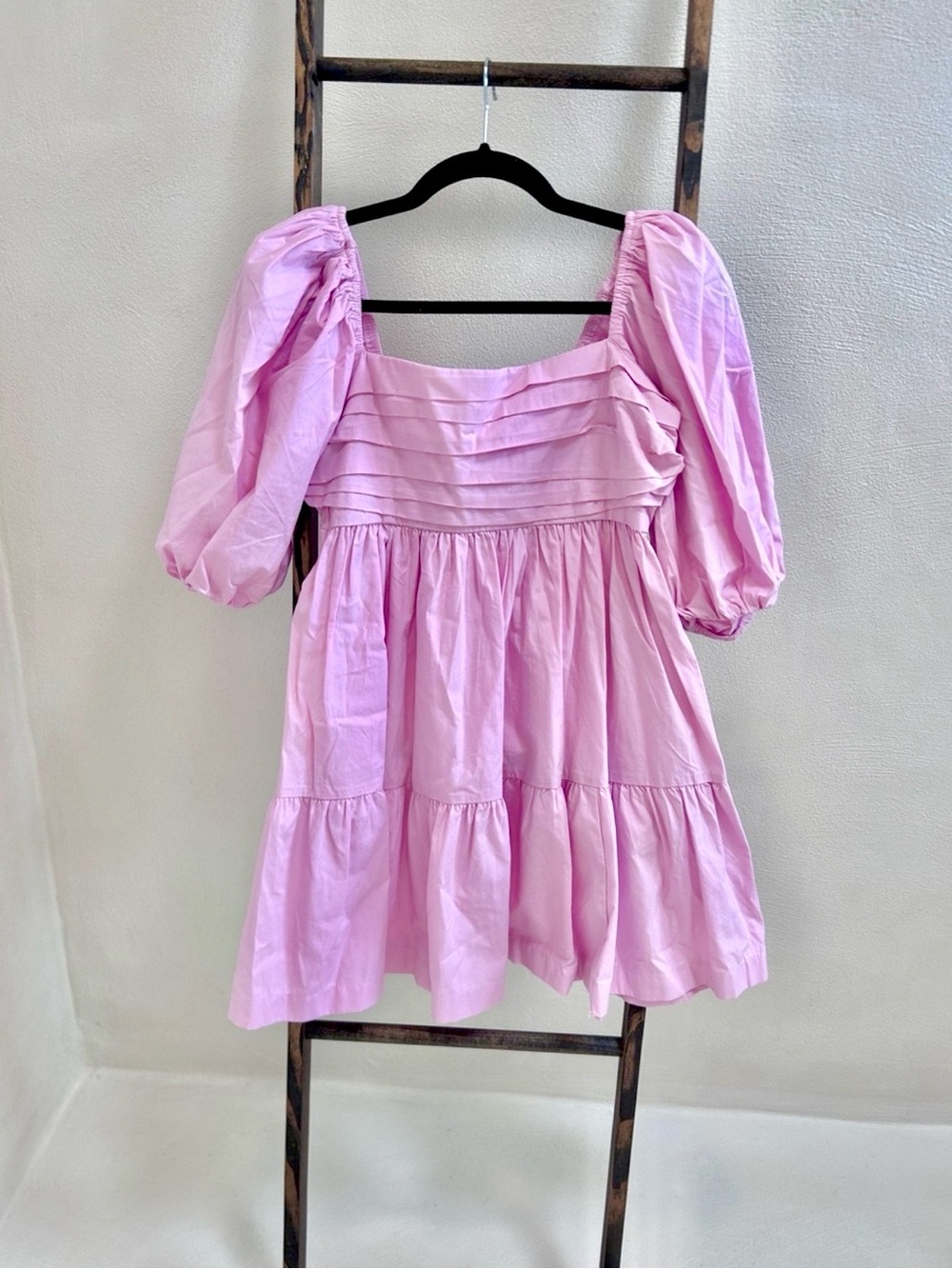 Abercrombie & Fitch Girls' Puff-Sleeve Tiered Dress - Pink